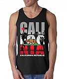 California Republic Beach Palm Tree Men's Tank Top Bear Flag tees