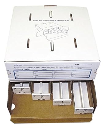 Microscope Slide Cardboard Stackable Storage File 4 Drawers 10