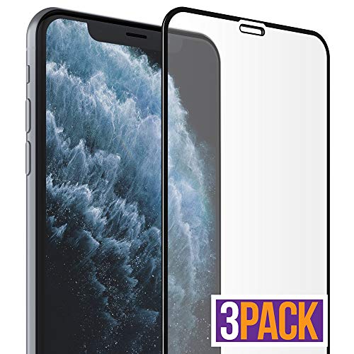 FlexGear Screen Protector for iPhone 11 Pro/iPhone X Xs [Full Coverage] Tempered Glass, Clear (3-Pack)