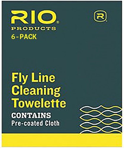 Rio Fly Fishing Fly Line Cleaning Towlette (6 Pack), White