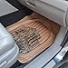 MotorTrend FlexTough Tortoise - Heavy Duty Rubber Floor Mats for All Weather Protection - Deep Dish (Beige)