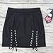 Meyeeka Women Vintage High Waist Faux Suede Bodycon Pencil Casual Mini Skirt XL Black