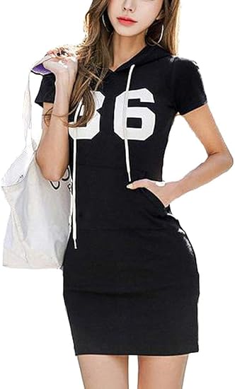 Amazon Dokidoki ワンピース パーカー 黒 ブラック アメカジ フード レディース ロゴ スウェット カジュアル オリジナルプリント 通販