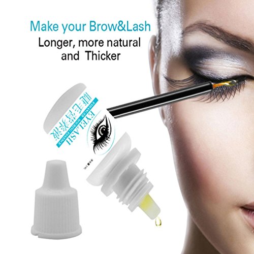 Hometom Eyelash Serum Supplement Liquid | Fast Rapid Growth Vitamins Solution | For Thicker and Fuller Eyelashes & Eyebrows (White)