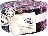Ann Lauer Cat-i-tude Pinwheel 40 2.5-inch Strips Jelly Roll Benartex