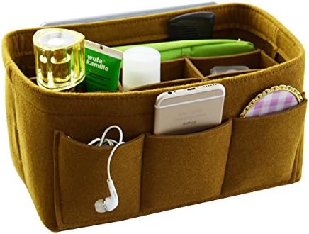 Felt Fabric Handbag Organizer,Insert Purse Organizer 12 Pockets Structure Shaper 4 size
