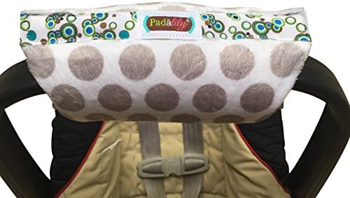 Padalily The Original Car Seat Handle Cushion/Pad/Pillow Newborn 0-12 months (Mod Silver)