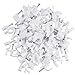 White Cable Clips Nails, Wire Nail Clamps Cable Staples for Ethernet Cable RG6 RG59 CAT5 CAT6 RJ45 TV (300 Pieces, 7 mm)