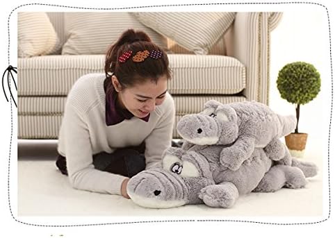 Jazlyn 23.6"-35.4" Novelty Stuffed Plush Crocodile Toys Soft Boyfriend Pillow Cushions for Floor Bed Sofa (60cm/23.6", Grey)