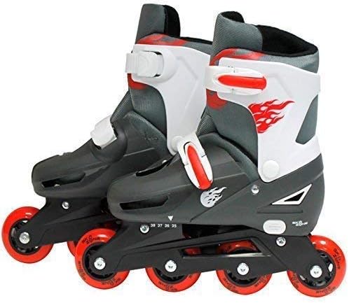 SK8 Zone Boys Red Roller Blades Inline Skates Adjustable Size Childrens Kids Pro Skating New