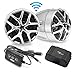 Pyle PLMCA51BT Bluetooth Weatherproof Speaker & Amplifier System, Water Resistant, Mobile Mountable Audio Streaming-Set of 2