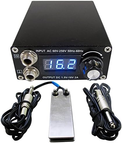 Tattoo Power Supply Set Kit LCD Display Double Ourput Digital Tattoo Power Supply Foot Pedal Switch Clip Cord Tattoo Kit Supply