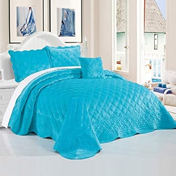 Amazon.com: Home Soft Things Supersoft Bedspread & Coverlet Set, 110" x 120", Scuba Blue: Home Amazon.com: Home Soft Things Supersoft Bedspread & Coverlet Set, 110" x 120", Scuba Blue: Home