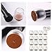 NUOLUX NUOLUX 16pcs Silicone Chair Leg Caps Feet Pads Furniture Table Covers Floor Protectors for 25-29MM Round Legs (Transparent+Brown)