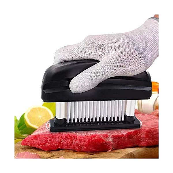 Happy-Fox-Meat-Tenderizer-Needle48-Stainless-Steel-Sharp-Blade-Meat-TenderiserProfessional-Commercial-Quality-Kitchen-Cooking-Tool-Meat-Tenderising-Tool-for-BeefSteakChickenPork Happy Fox | Meat Tenderizer Needle,48 -pin Stainless Steel Sharp Blade, Used for Professional Kitchen Tender Meat Tools