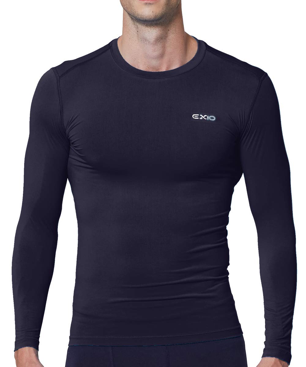 Real Essentials: 4 Pack Men's Big & Tall Short Sleeve Compression Base Layer Shirts