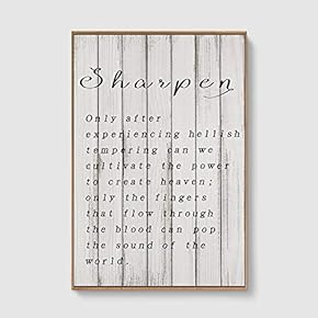 Framed Canvas Home Artwork Decoration Vintage Wood Canvas Wall Art for Living Room, Bedroom - 16x24 inches
