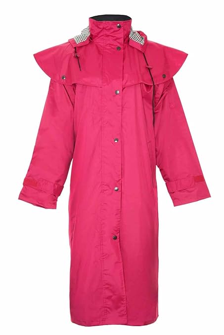 Country Estate - Damen Sandringham Wasserfester Langer Leichter Reitmantel Jacke Trenchcoat gefüttert Abnehmbare Kapuze