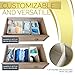 Set of 4 Organizer Bins with Dividers for Closet Dresser Drawer Inserts Bathroom Dorm or Baby Nursery; Store Socks Underwear Clothes; Clothing Organization; (Set of 4, Yellow-tinted Beige)
