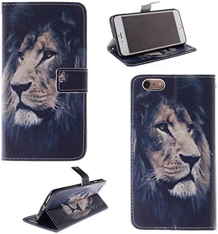 S5 Case Galaxy S5 Wallet Case Galaxy S5 Flip Case,Emily Fashion Male Lion Synthetic Leather Portable Flip Wallet Kickstand Case Cover for Samsung Galaxy S5