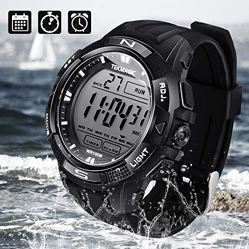 image for TEKMAGIC Digital Watch 100m Underwater Waterproof for Swimming Diving 