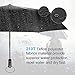 ESEOE Travel Umbrella, Large Windproof Umbrella, Auto Open Close Compact Folding Umbrella (10 Ribs) (Black)