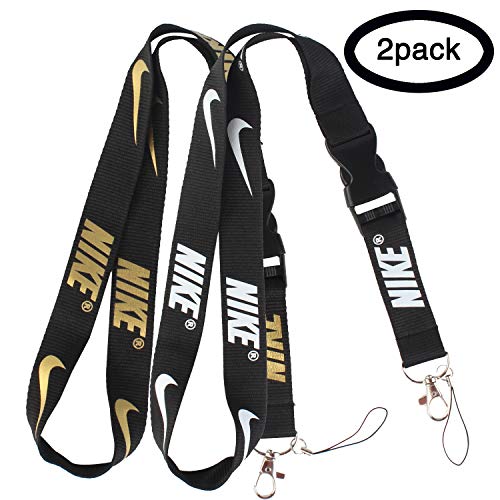 Lanyard Keychain Holder Keychain Key Chain Black Lanyard Clip with Webbing Strap (2pack/B) - Thumbnail 2