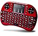 Rii i8+ Mini Wireless 2.4G Backlight Touchpad Keyboard with Mouse for PC/Mac/Android, Red (mwki8+)