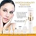 Painless Hair Remover for Women - Gold Facial Hair Removal | 5 in 1 Face Grooming Tools - Electric Trimmer, Hand Leg Shaver, Nose Hair & Eyebrow Trimmer, Brush | USB