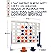 Rally and Roar Giant Wooden 4-in-a-Row, Complete Game Set with 42 Chips and Carry Bag, 3ft Wide