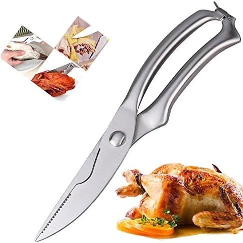 Kitchen Shears, Heavy Duty Stainless Steel Kitchen Scissors, Ultra Sharp Blade, MultiPurpose Professional Shears for Fish, Chicken, Vegetables, Meat, Bone and Poultry (Kitchen shears)