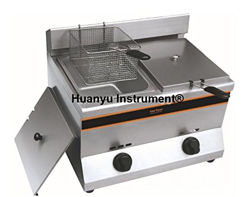 Click Here to See More Images HY-72 Gas fryer Chicken leg/chicken wings/fried dough sticks/potato chips gas fryer (2 tanks 2 baskets)