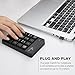Wireless Numeric Keypad, Vive Comb External Number Pad Portable Numpad with 2.4G Mini USB Receiver for Laptop, Desktop, PC, Notebook-Black