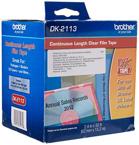 Brother DK   -2113 Continuous Length Film Label Roll (Black