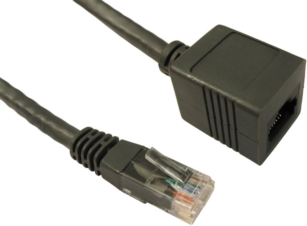 World of Data 5m CAT6 Extension Network Cable - 24AWG - Fast 550Mhz Speed - Moulded - RJ45 - Ethernet - LAN - Patch - Dark Grey Colour