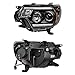 AKKON - For 12-15 Toyota Tacoma TRD Pickup Truck Black Bazel Dual Led DRL Projector Headlight Lamps