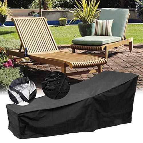 Quanna Water Resistant Sunlounger Cover Sun Lounge Chair Cover Patio Outdoor Day Chaise Cover Furniture Dust Protector