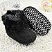 AMA(TM) Toddler Baby Girl Boy Snow Boots Soft Sole Crib Shoes Prewalker (12-18 months, Black)