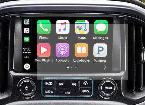 PcProfessional Screen Protector (Set of 2) for 2018 2019 Chevrolet Silverado Colorado Tahoe Suburban 8" Chevy Mylink Infotainment Touch Screen Display High Definition Anti Scratch Filters UV