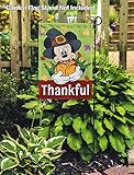 Flagology.com, Disney, Mickey Mouse, Thankful Mickey Mouse, Outdoor/Indoor, Exclusive Premium Fabric, Printed on Both Sides, Officially Licensed Disney (12.5