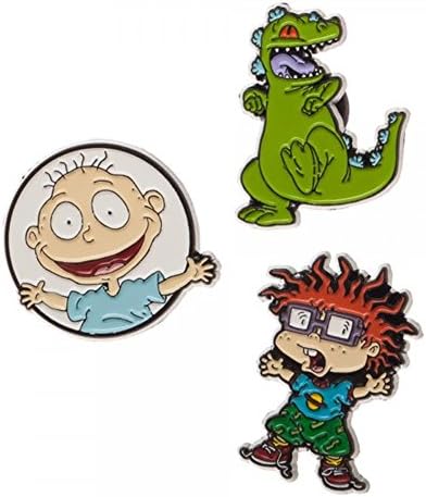 Nickelodeon Rugrats Hey Arnold Enamel Metal Mini Pin Badge 3 Pack (Rugrats)