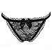 Panties,BeautyVan Fashion Design Beautiful Women Lace V-String Briefs Panties Thongs G-string Underwear (Black)