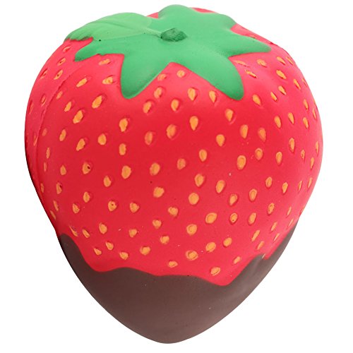 Anboor 3.9" Squishies Strawberry Chocolate Cream Jumbo Slow Rising Kawaii Scented Soft Fruit Squishies Toys Color Random