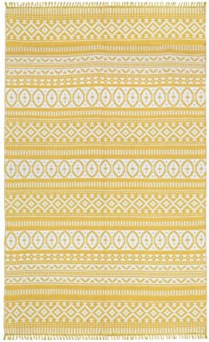 Complex Rug, 5-Feet by 8-Feet, Yellow