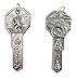 RA Silver Tone Saint Christopher Key to Heaven Medal, 2 Inch
