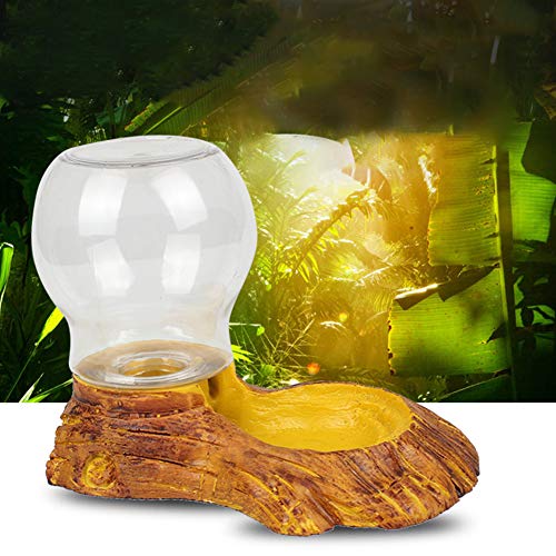 YaptheS Reptile Automatic Water Feeder Vivarium Landscaping Decor Amphibian Tortoise Food Basin Lizard Water Feeder