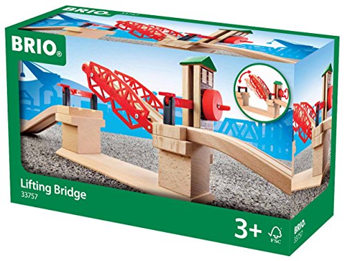BRIO World Lifting Bridge - Moveable Wooden Train Accessory - FSC-Certified - Compatible with All BRIO Railway Sets - Includes 1 Lift & 2 Tracks - Creative Fun & Development - Kids Ages 3 & Up