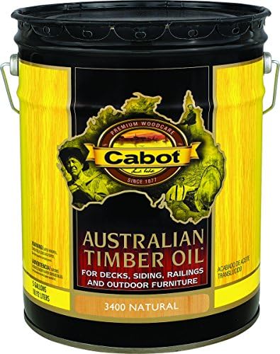 CABOT SAMUEL INC 3400-08 5GAL NTRL Aus Timbe Oil, 5 gal, Natural