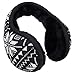 knolee Unisex Knit Foldable EarMuffs Plus velvet Ear Muffs Winter Outdoor EarMuffs,Black&white