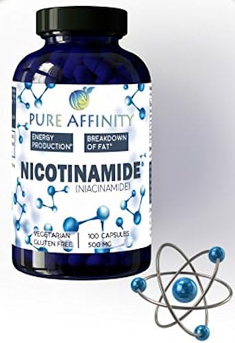 B-3 Nicotinamide 500 mg 100 Capsules ~Flush-Free Niacin B3 Vitamin~ Niacinamide~Energy Booster~ Cell Regenerator~ Supports Cognitive Decline~ UV Sun Protection~Anti-Aging~Helps Breaks down Carbs/Fats